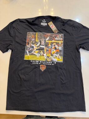 Fanatics Black Caleb Williams #18 Chicago Bears Graphic Tee